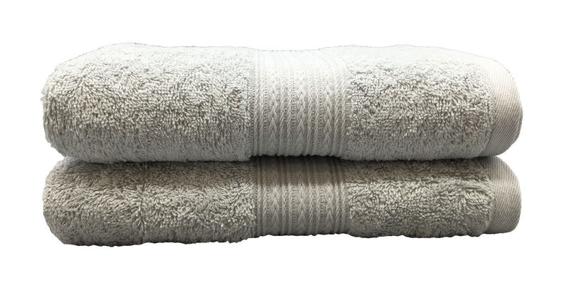 silver light grey bath towel
