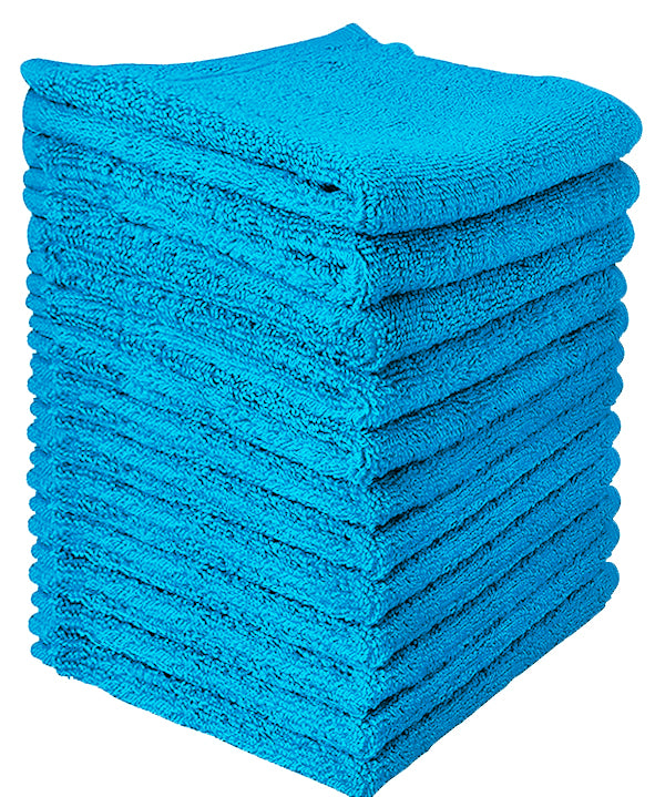 aqua blue cotton washcloth