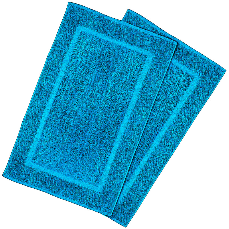 aqua blue bath mat