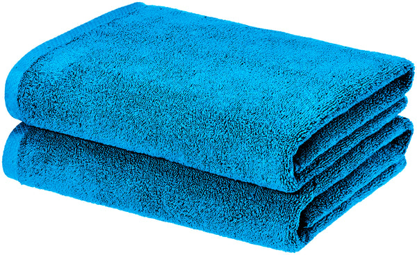 aqua blue bath towel