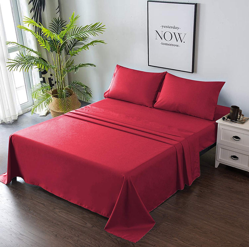 red bedding set