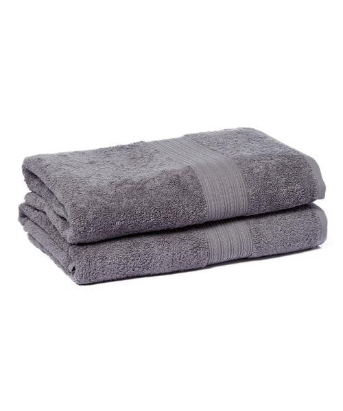 grey bath towel