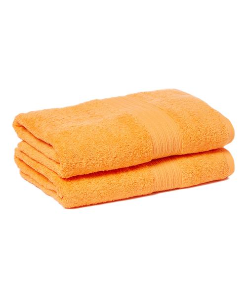 orange bath towel