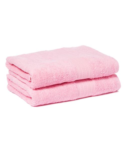 light pink bath towel