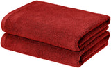 burgundy bath towel