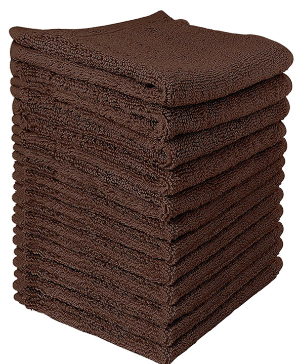 dark brown cotton washcloth