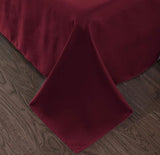 burgundy flat sheet