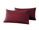 burgundy pillow cases