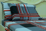 black and grey plaid flannel flat sheet