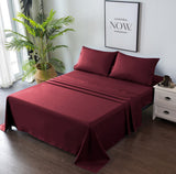 burgundy bed sheets