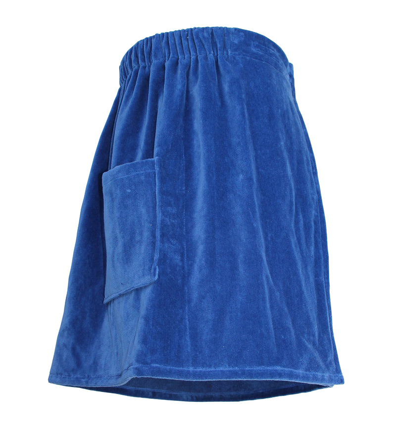 blue men's towel wrap