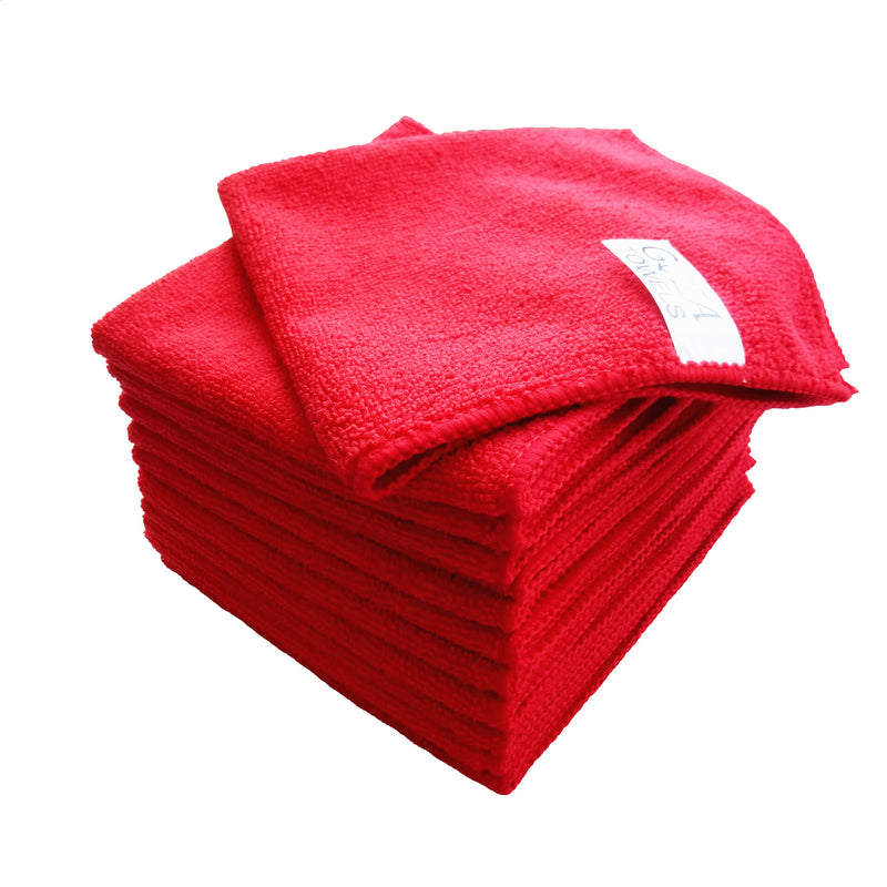 red microfiber cloths