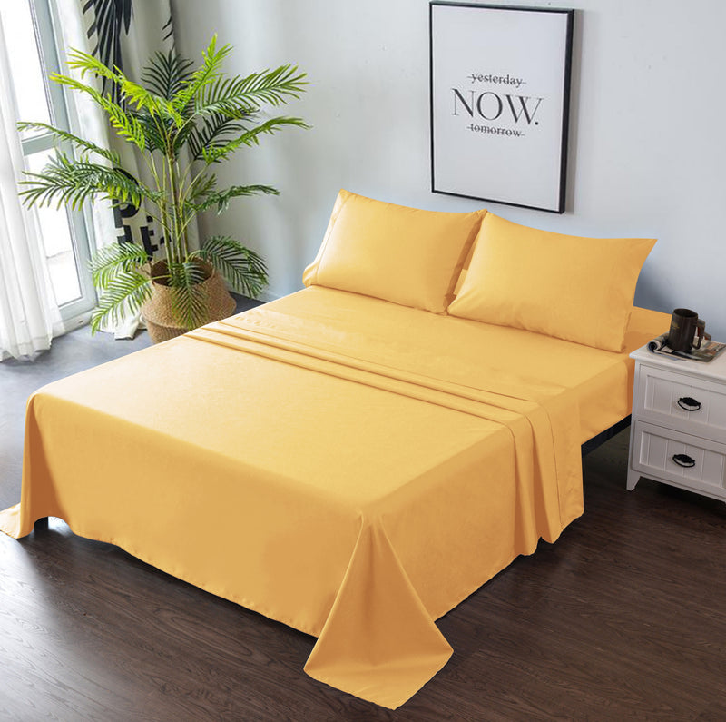 yellow bed sheets