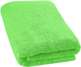 lime green bath sheet