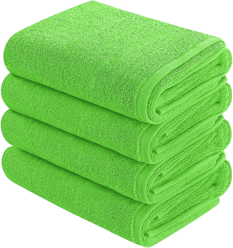 lime green hand towel