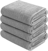 grey hand towel