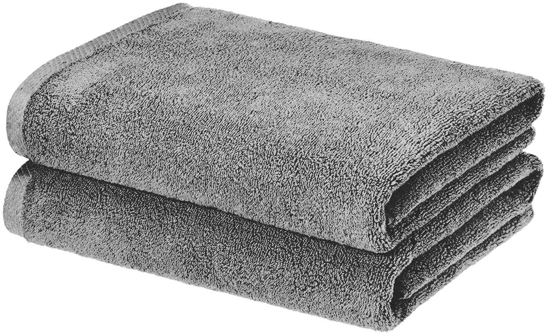 grey bath towel