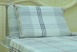 white plaid flannel fitted sheet
