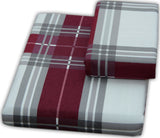 Flannel Bed Sheets  – %100 Cotton Plaid, Deep Pocket, Soft Brushed Luxury and Warm - Goza Bedding