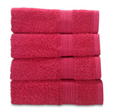 pink hand towel
