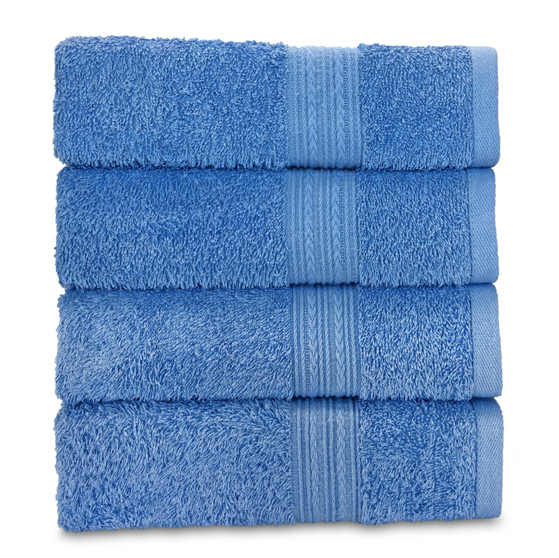 light blue hand towel