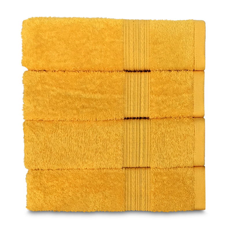 yellow hand towel