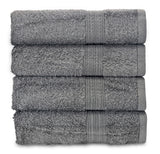 grey hand towel