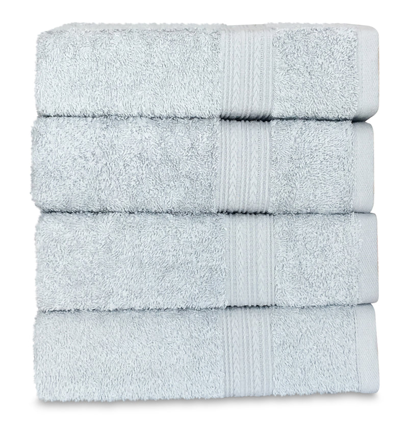 silver light grey hand towel