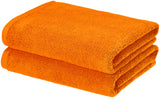 orange bath towel