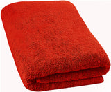 red bath sheet