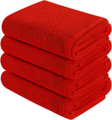 red hand towel