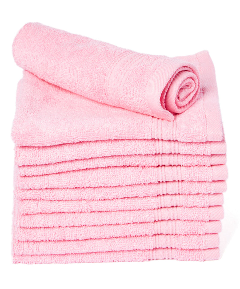 pink cotton wash cloth