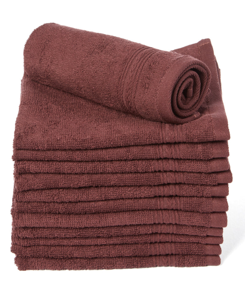 dark brown cotton washcloths