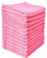 pink cotton washcloth