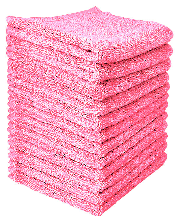 pink cotton washcloth