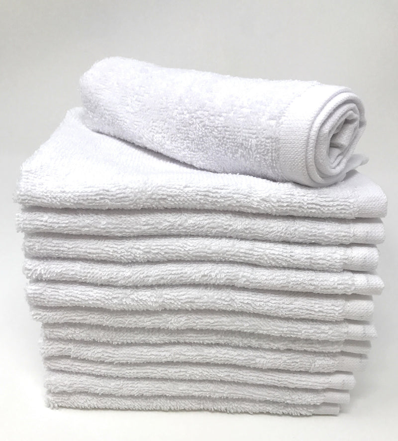 Wholesale 12 X 12 White Wash Cloths 0.75 Lbs