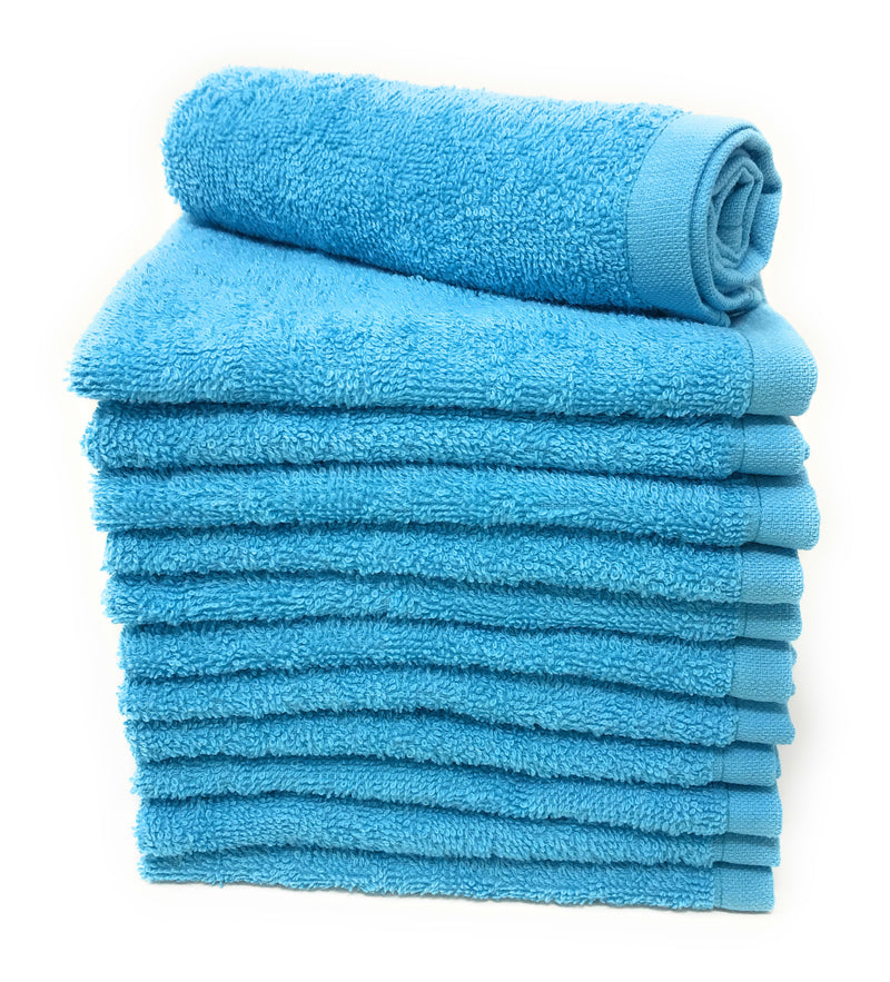 aqua cotton washcloth