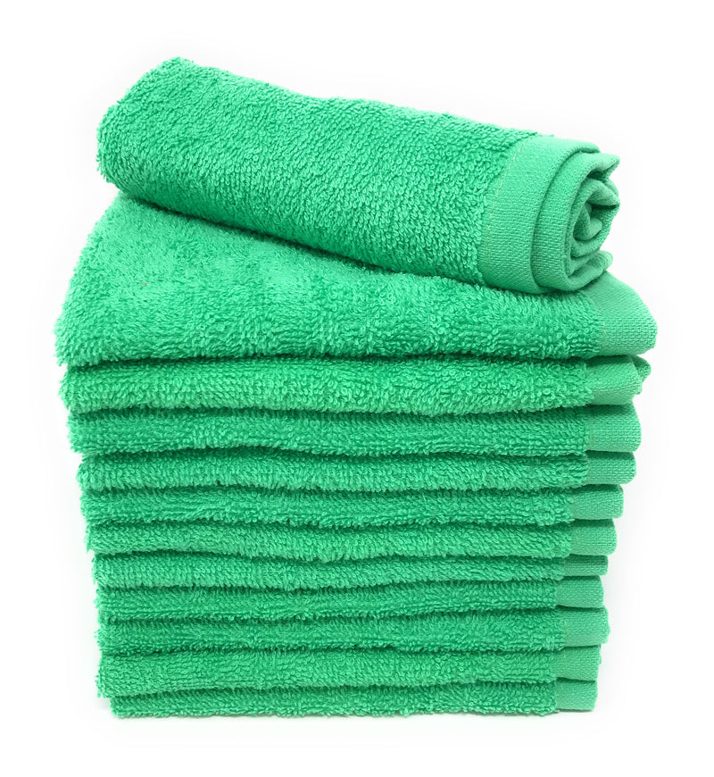 Wholesale case of 72 washclothes 12” ~ wondershop 6 pk red, green