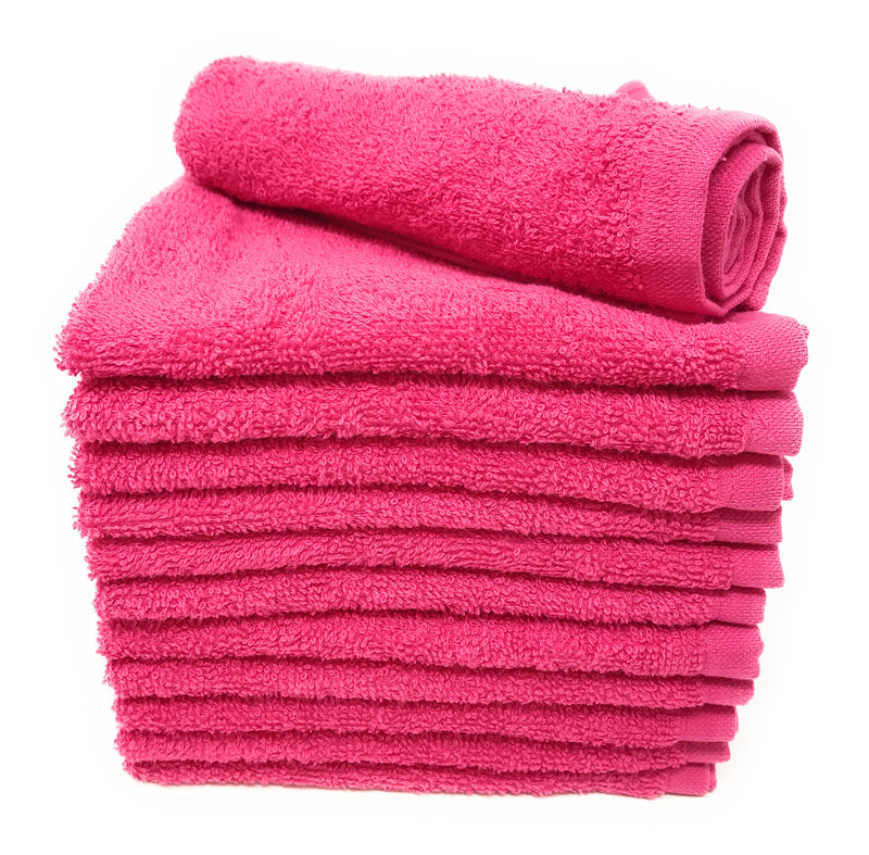raspberry pink washcloths