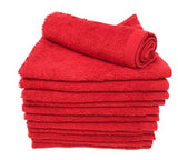 red wash cloths