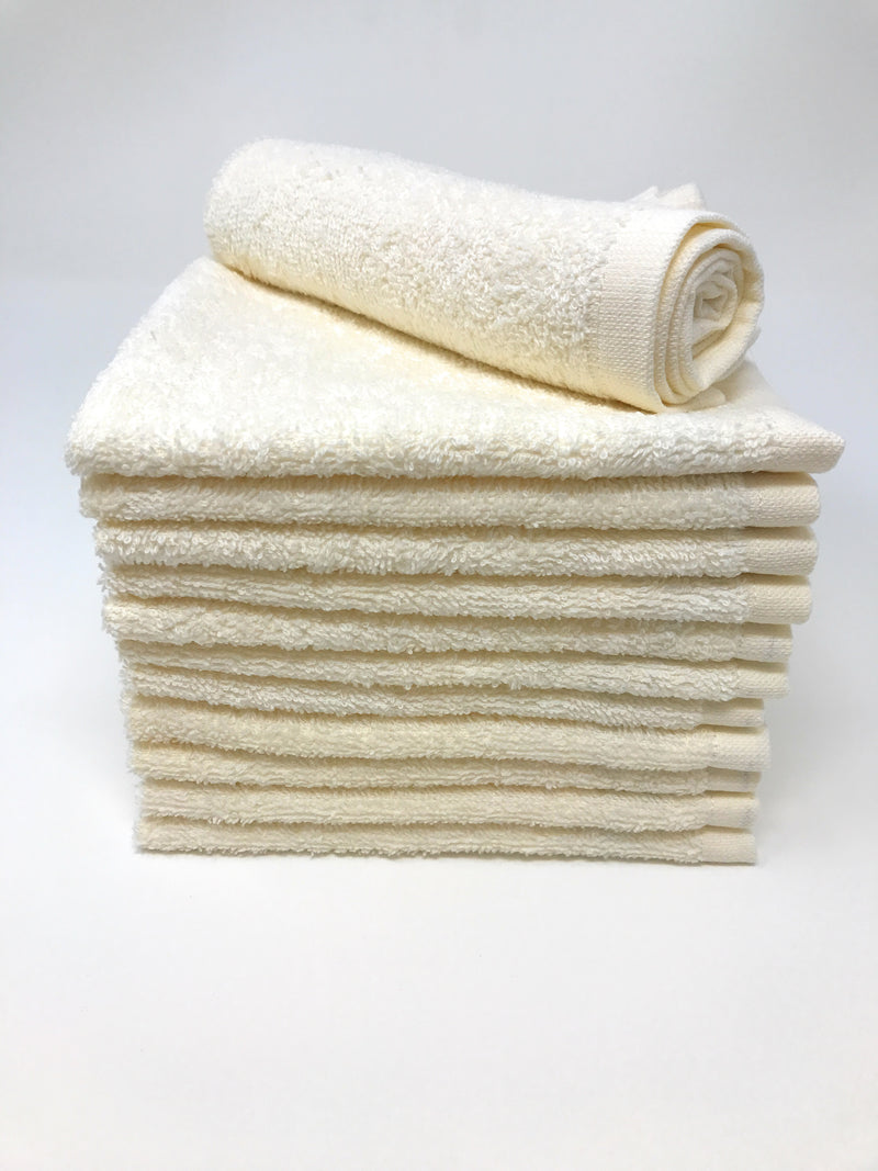 beige wash cloths