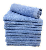 light blue washcloth
